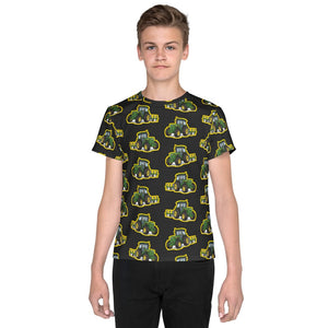 Furrow & Fields Kids T-Shirt Kids John Deere 4350 Tractor T-Shirt – Charcoal Quality Farmers Merch
