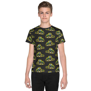 Furrow & Fields Kids T-Shirt Kids John Deere 4955 Tractor T-Shirt – Charcoal Quality Farmers Merch