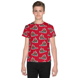Furrow & Fields Kids T-Shirt Kids Massey Ferguson 1200 Tractor T-Shirt – Red Quality Farmers Merch