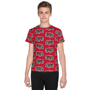 Furrow & Fields Kids T-Shirt Kids Massey Ferguson 135 Tractor T-Shirt – Red Quality Farmers Merch