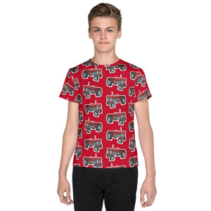 Furrow & Fields Kids T-Shirt Kids Massey Ferguson 165 Tractor T-Shirt – Red Quality Farmers Merch