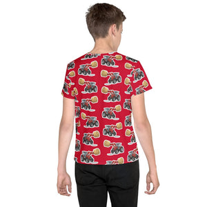 Furrow & Fields Kids T-Shirt Kids Massey Ferguson 3070 Tractor T-Shirt – Red Quality Farmers Merch