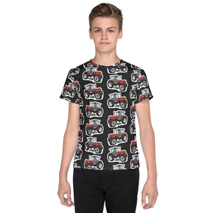 Furrow & Fields Kids T-Shirt Kids Massey Ferguson 3090 Tractor T-Shirt – Charcoal Quality Farmers Merch
