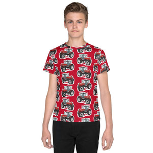 Furrow & Fields Kids T-Shirt Kids Massey Ferguson 3090 Tractor T-Shirt – Red Quality Farmers Merch