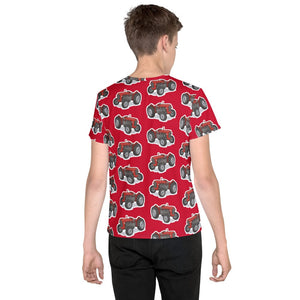 Furrow & Fields Kids T-Shirt Kids Massey Ferguson 35X Tractor T-Shirt – Red Quality Farmers Merch