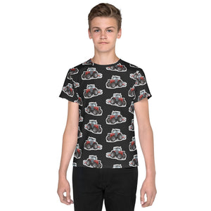 Furrow & Fields Kids T-Shirt Kids Massey Ferguson 375 Tractor T-Shirt – Charcoal Quality Farmers Merch