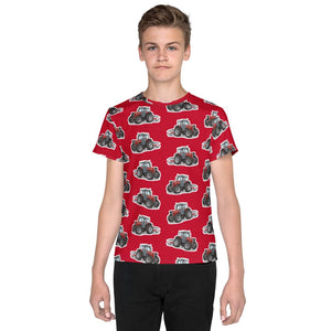 Furrow & Fields Kids T-Shirt Kids Massey Ferguson 375 Tractor T-Shirt – Red Quality Farmers Merch