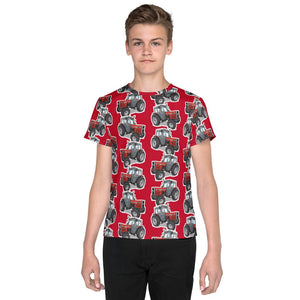 Furrow & Fields Kids T-Shirt Kids Massey Ferguson 390T Tractor T-Shirt – Red Quality Farmers Merch