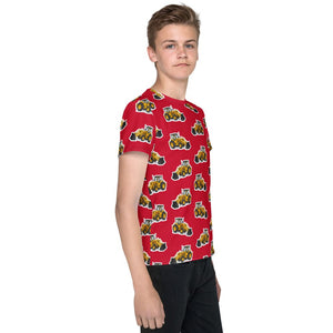 Furrow & Fields Kids T-Shirt Kids Massey Ferguson 50E Tractor T-Shirt – Red Quality Farmers Merch