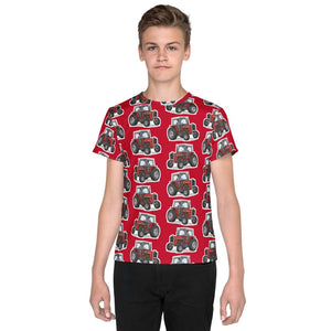 Furrow & Fields Kids T-Shirt Kids Massey Ferguson 590 Tractor T-Shirt – Red Quality Farmers Merch