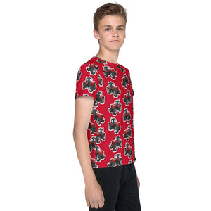 Furrow & Fields Kids T-Shirt Kids Massey Ferguson 6480 Tractor T-Shirt – Red Quality Farmers Merch