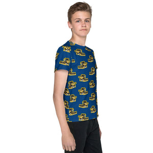 Furrow & Fields Kids T-Shirt Kids New Holland CR9.90 Tractor T-Shirt – Blue Quality Farmers Merch