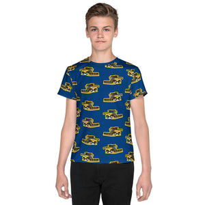 Furrow & Fields Kids T-Shirt Kids New Holland CR9.90 Tractor T-Shirt – Blue Quality Farmers Merch