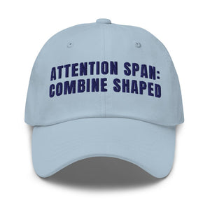Furrow & Fields Light Blue Attention Span: Combine Shaped | Classic Dad Hat Quality Farmers Merch