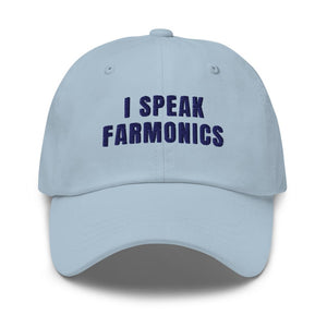 Furrow & Fields Light Blue I Speak Farmonics | Classic Dad Hat Quality Farmers Merch