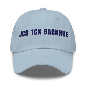 Furrow & Fields Light Blue JCB 1CX Backhoe | Classic Dad Hat Quality Farmers Merch