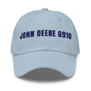 Furrow & Fields Light Blue John Deere 6910 | Classic Dad Hat Quality Farmers Merch