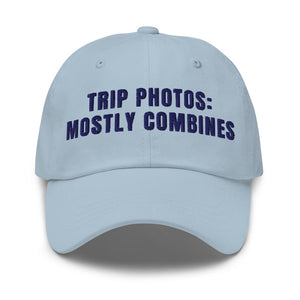 Furrow & Fields Light Blue Trip Photos: Mostly Combines | Classic Dad Hat Quality Farmers Merch