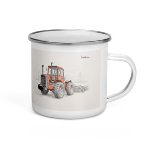 Furrow & Fields Massey Ferguson 1200 Pencil Sketch | Enamel Mug Quality Farmers Merch