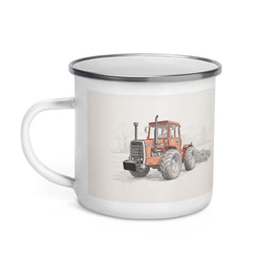 Furrow & Fields Massey Ferguson 1200 Pencil Sketch | Enamel Mug Quality Farmers Merch