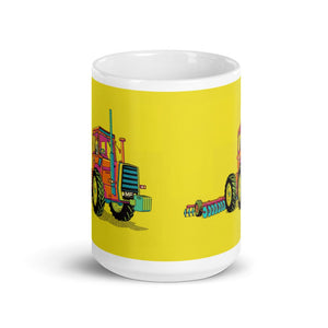 Furrow & Fields Massey Ferguson 1200 Pop Art | White Glossy Mug Quality Farmers Merch