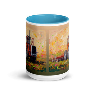 Furrow & Fields Massey Ferguson 1200 Splash Art | 15 oz Mug with Color Inside Quality Farmers Merch