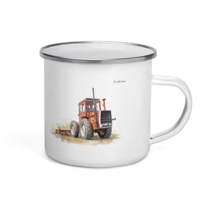 Furrow & Fields Massey Ferguson 1200 Watercolor | Enamel Mug Quality Farmers Merch