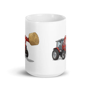 Furrow & Fields Massey Ferguson 3070 Autotronic | White Glossy Mug Quality Farmers Merch