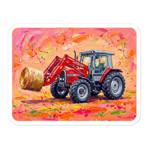Furrow & Fields Massey Ferguson 3070 Autotronic Splash Art | Bubble-free stickers Quality Farmers Merch