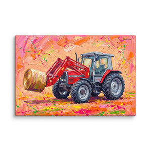 Furrow & Fields Massey Ferguson 3070 Autotronic Splash Art | Canvas Quality Farmers Merch