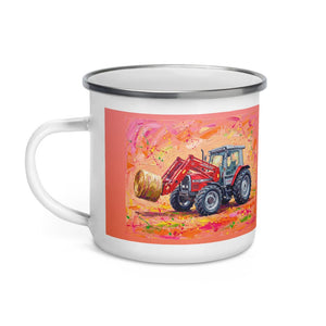 Furrow & Fields Massey Ferguson 3070 Autotronic Splash Art | Enamel Mug Quality Farmers Merch