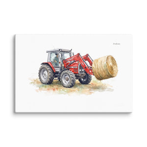 Furrow & Fields Massey Ferguson 3070 Autotronic Watercolor | Canvas Quality Farmers Merch