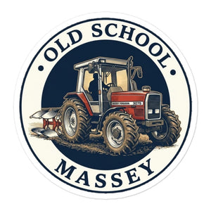 Furrow & Fields Massey Ferguson 3075 OLD SCHOOL MASSEY Engraving | Bubble-free stickers Quality Farmers Merch