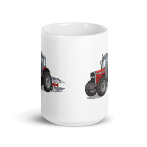 Furrow & Fields Massey Ferguson 375 | White Glossy Mug Quality Farmers Merch
