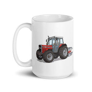 Furrow & Fields Massey Ferguson 375 | White Glossy Mug Quality Farmers Merch