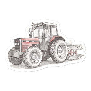 Furrow & Fields Massey Ferguson 375 Pencil Sketch | Bubble-free stickers Quality Farmers Merch