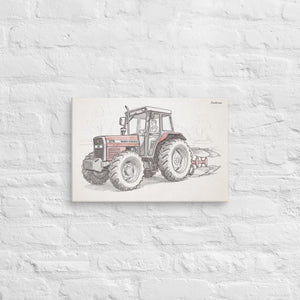 Furrow & Fields Massey Ferguson 375 Pencil Sketch | Canvas Quality Farmers Merch