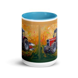 Furrow & Fields Massey Ferguson 375 Splash Art | 15 oz Mug with Color Inside Quality Farmers Merch