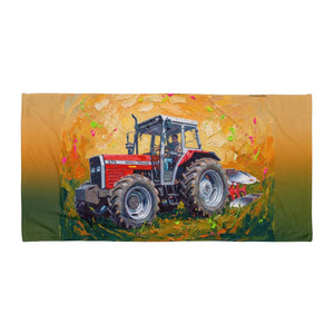 Furrow & Fields Massey Ferguson 375 Splash Art | Beach Towel Quality Farmers Merch