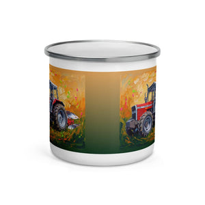 Furrow & Fields Massey Ferguson 375 Splash Art | Enamel Mug Quality Farmers Merch