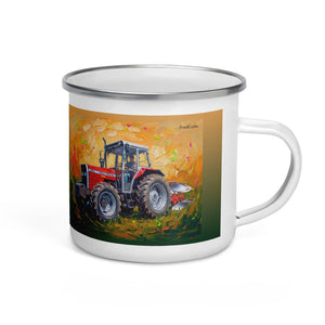 Furrow & Fields Massey Ferguson 375 Splash Art | Enamel Mug Quality Farmers Merch