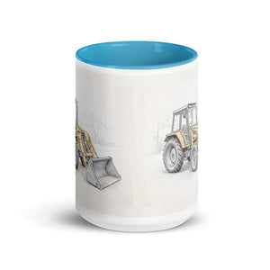Furrow & Fields Massey Ferguson 50E Pencil Sketch | 15 oz Mug with Color Inside Quality Farmers Merch