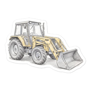 Furrow & Fields Massey Ferguson 50E Pencil Sketch | Bubble-free stickers Quality Farmers Merch