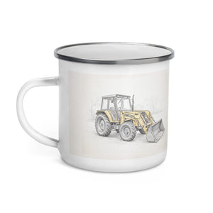 Furrow & Fields Massey Ferguson 50E Pencil Sketch | Enamel Mug Quality Farmers Merch