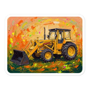 Furrow & Fields Massey Ferguson 50E Splash Art | Bubble-free stickers Quality Farmers Merch