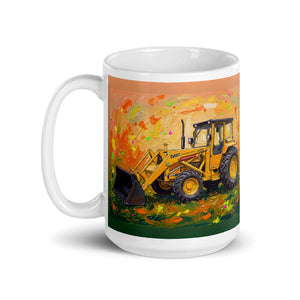 Furrow & Fields Massey Ferguson 50E Splash Art | White Glossy Mug Quality Farmers Merch