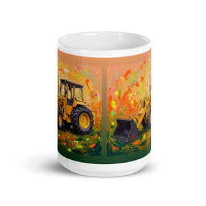 Furrow & Fields Massey Ferguson 50E Splash Art | White Glossy Mug Quality Farmers Merch