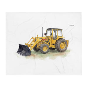 Furrow & Fields Massey Ferguson 50E Watercolor | Throw Blanket Quality Farmers Merch