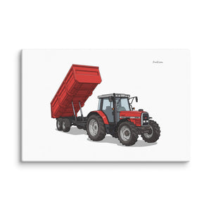 Furrow & Fields Massey Ferguson 6180 Illustration | Canvas Quality Farmers Merch