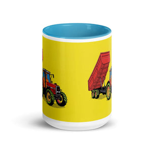 Furrow & Fields Massey Ferguson 6180 Pop Art | 15 oz Mug with Color Inside Quality Farmers Merch